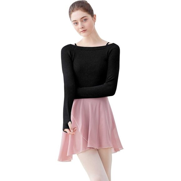 Sweaters - Long Sleeve Dance Sweater Soft Acrylic Warm-Up Pullover for Ballet Yoga